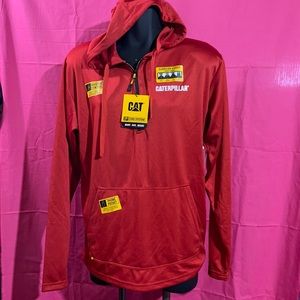 NWT Caterpillar Guardian 1/4 zip Hoodiewith front pocket